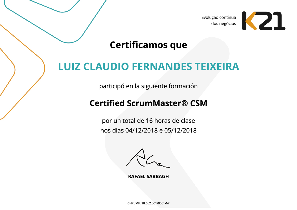 Certificado K21